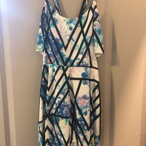 Print Romper with cut outs